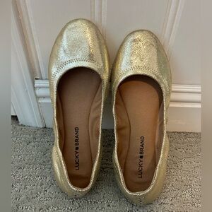 Lucky Brand Gold Ballet Flats